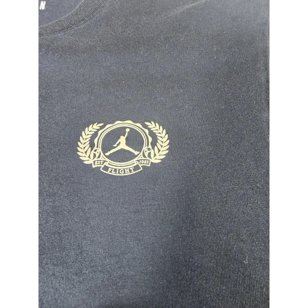 Jordan Men Shirt XS Black Graphic Long Sleeve Jumpman Logo Tee